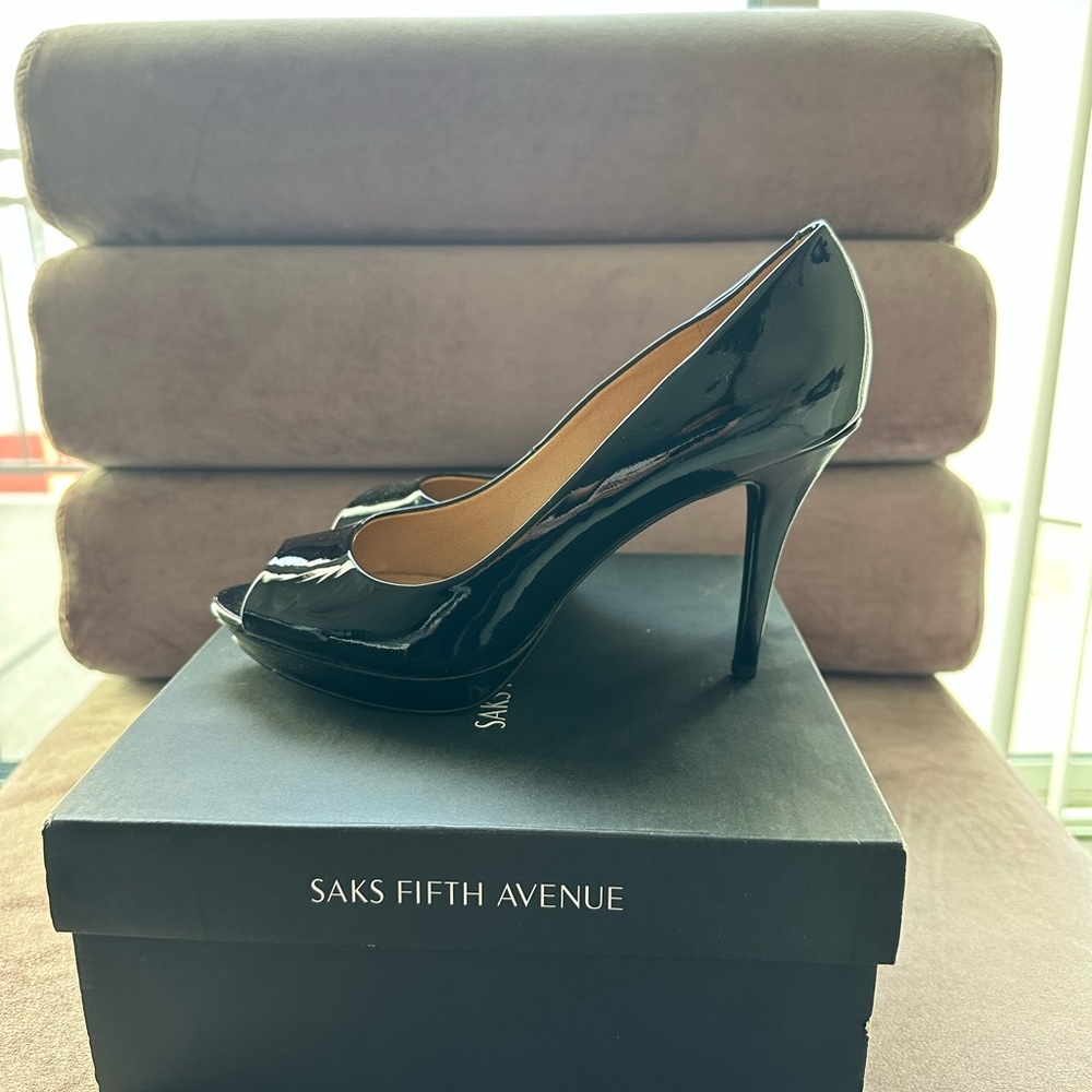 Saks Fifth Avenue Patent Leather Pumps